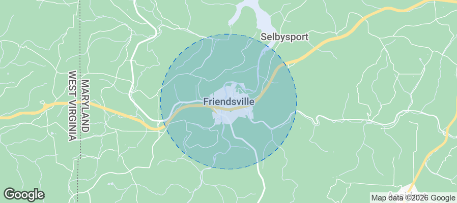 Friendsville Airbnb map